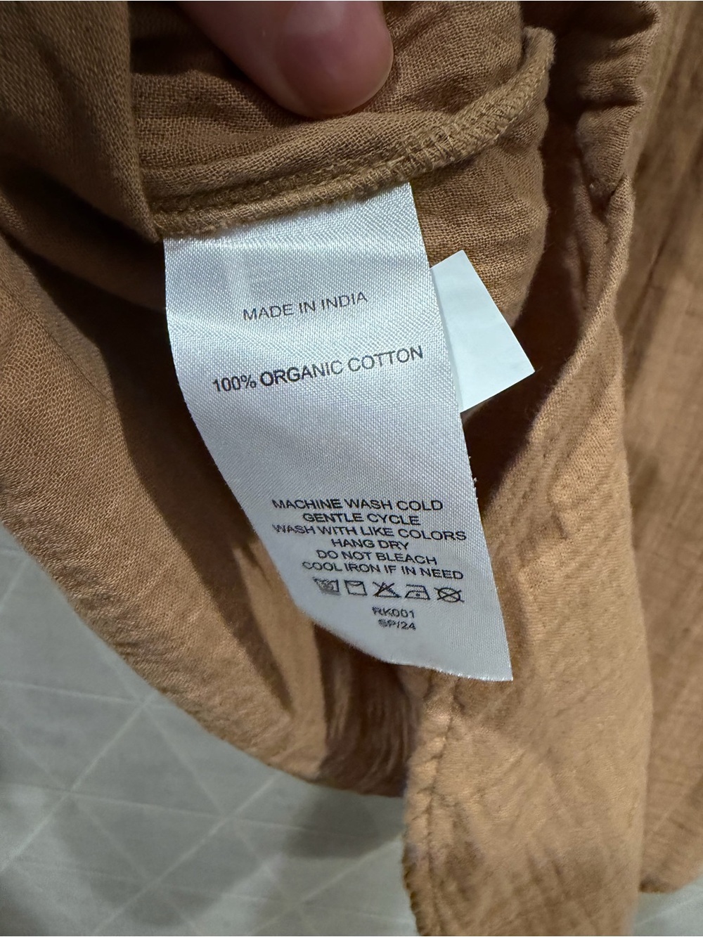Quince 100% Organic Cotton Gauze Roll Sleeve Shirt  Medium - Picture 5 of 6